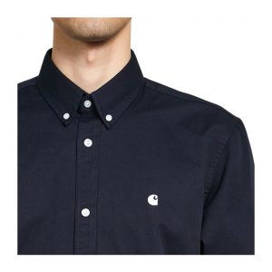 Carhartt L/S Madison Shirt - Dark Navy /  White