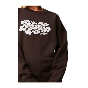 Afends Digital Holiday Recycled Oversized Crew Neck - Coffee