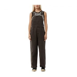 Afends Louis Organic Denim Baggy Overalls - Faded Coffee