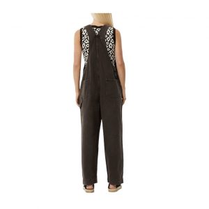 Afends Louis Organic Denim Baggy Overalls - Faded Coffee