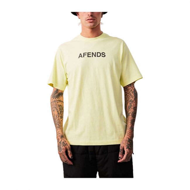 Afends Millions Recycled Retro Fit Tee - Citron