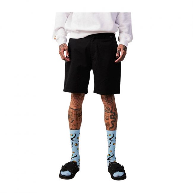 Afends Ninety Twos Recycled Fixed Waist Shorts - Black