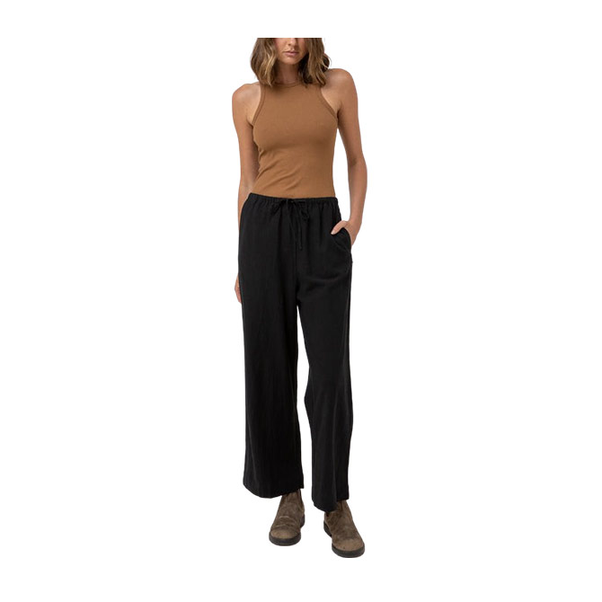 Rhythm Classic Drawstring Pant - Black - Hemley Store Australia