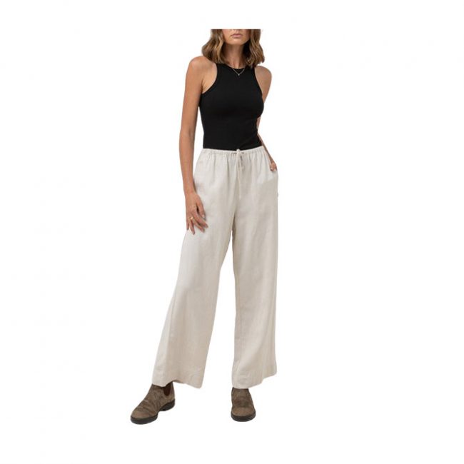 Rhythm Classic Drawstring Pant - Oat
