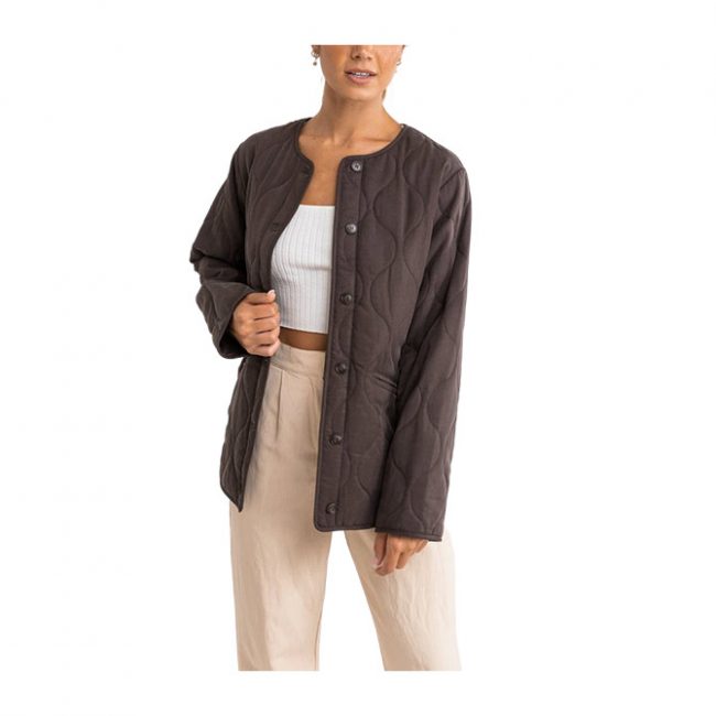 Rhythm Escapade Quilted Jacket - Dark Oak