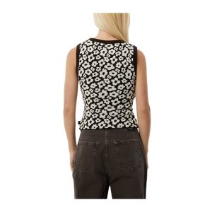 Afends Alohaz Recycled Knit  Floral Sleeveless Top - Coffee
