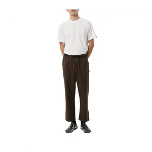 Afends Cabal Hemp Elastic Waist Relaxed Pants - Coffee