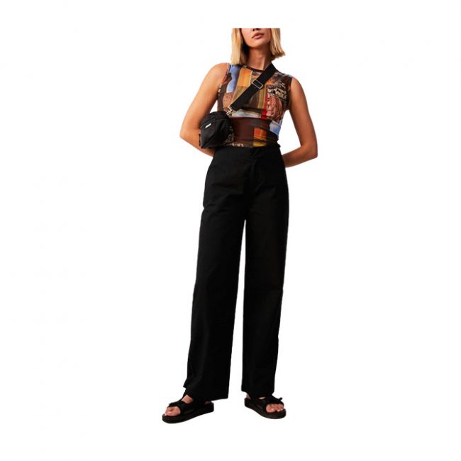 Afends Cola Recycled High Waisted Pants - Black