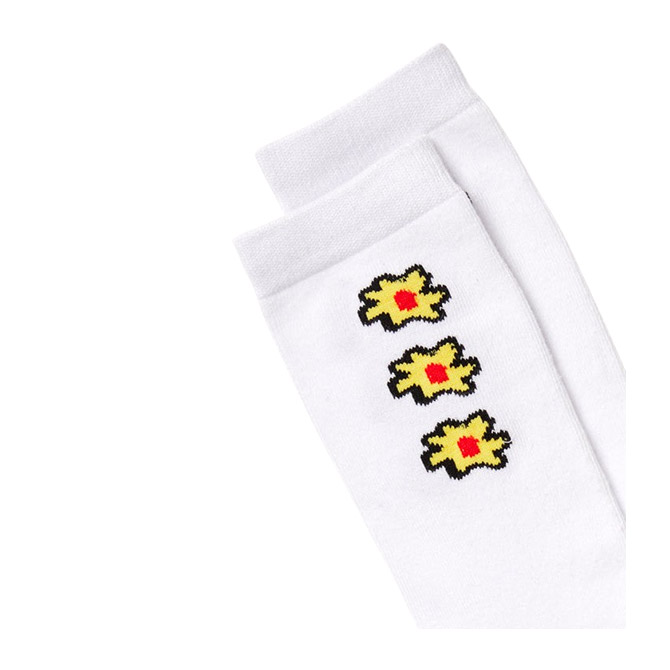 Afends Globe Recycled Socks One Pack - White