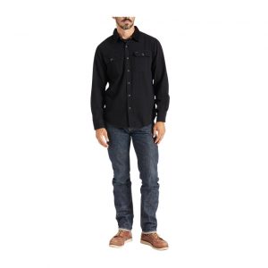 Brixton Bowery L/S Wvn - Worn Black