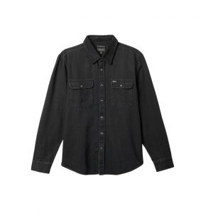 Brixton Bowery L/S Wvn - Worn Black
