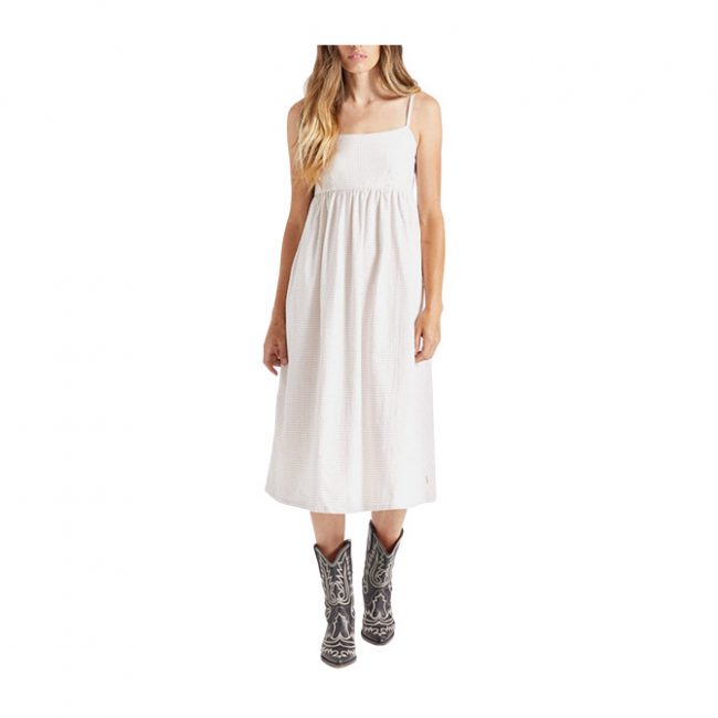 Brixton Kane Midi Dress - Beige Gingham