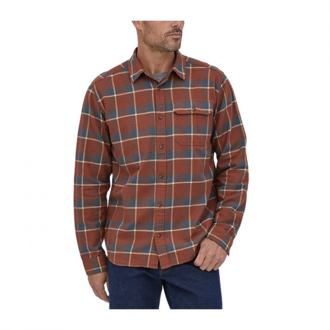 Patagonia - M's L/S Cotton in Conversion LW Fjord Flannel Shirt - Graft Sisu Brown