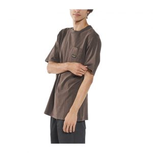 Thrills Union Oversize Fit Pocket Tee - Postal Brown
