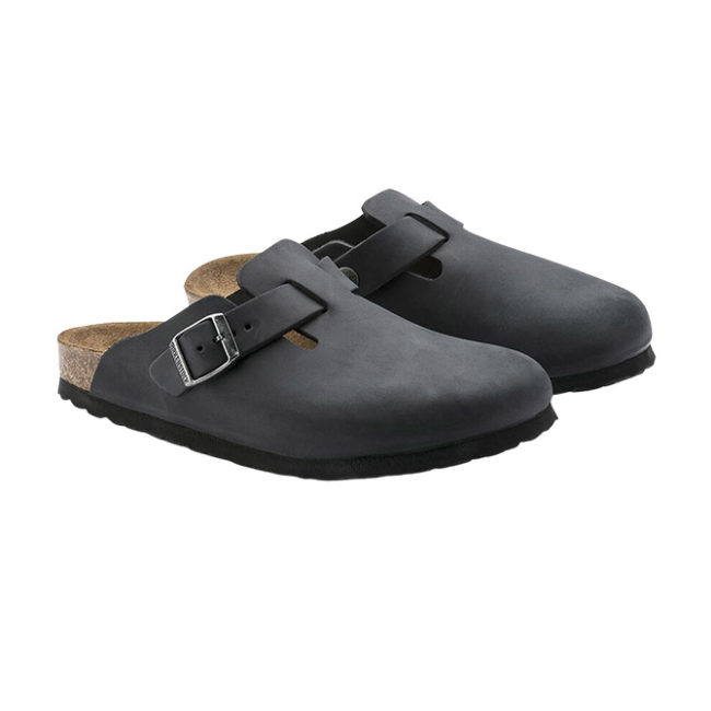 Birkenstock Boston Oiled Leather Narrow - Black