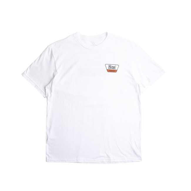 Brixton Linwood SS STT - White/Moonlit Ocean/Burnt Orange