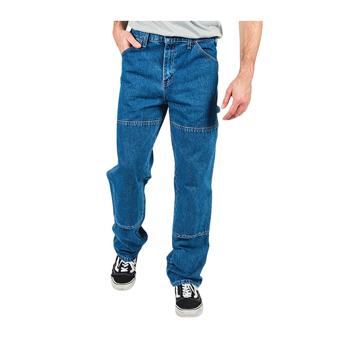 DICKIES Loose Fit Double Knee Jeans Stonewashed Indigo Blue