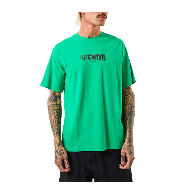 Afends Programmed Recycled Retro Fit Tee - Forest - Hemley Store