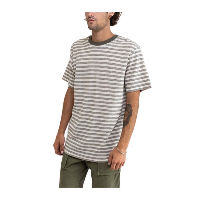 Rhythm Endure Stripe Vintage SS T-Shirt - Olive