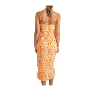 Rhythm Evangeline Slip Midi Dress - Mandarin