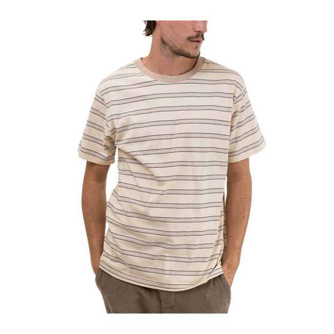 Rhythm - Everyday Stripe SS T-Shirt - Ecru