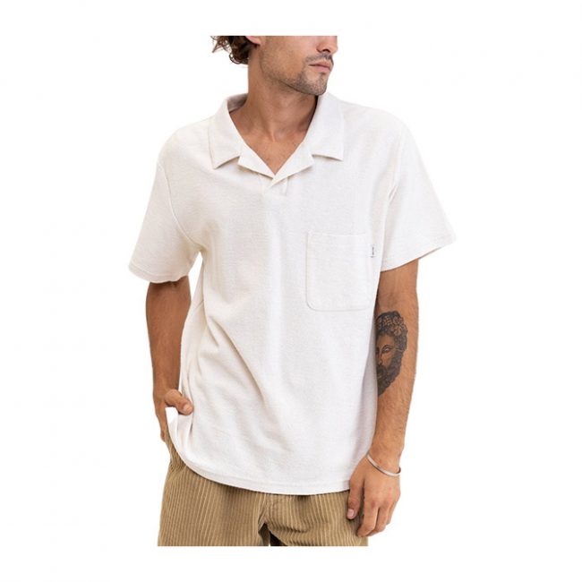 Rhythm Vintage Terry SS Polo - Natural