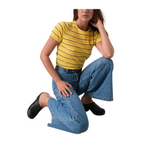 Rollas Sun Strip Baby Rib Tee - Yellow