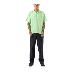 Afends Daily Hemp Cuban SS Shirt - Lime Green