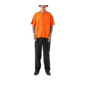 Afends Daily Hemp Cuban SS Shirt - Orange