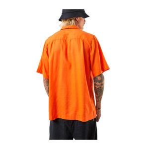 Afends Daily Hemp Cuban SS Shirt - Orange