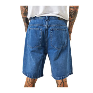 Afends Lil C Hemp Denim Baggy Fit Short - Authentic Blue