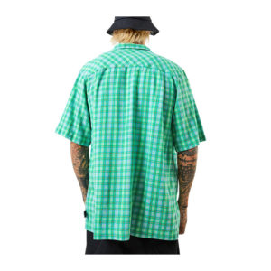 Afends Meadows Hemp Check Cuban SS Shirt - Forest Check
