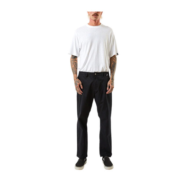 Afends Ninety Twos Recycled Relaxed Chino Pants - Black