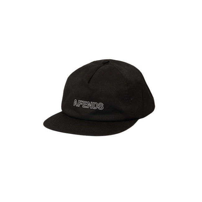 Afends Outline Recycled Snapback Cap - Black