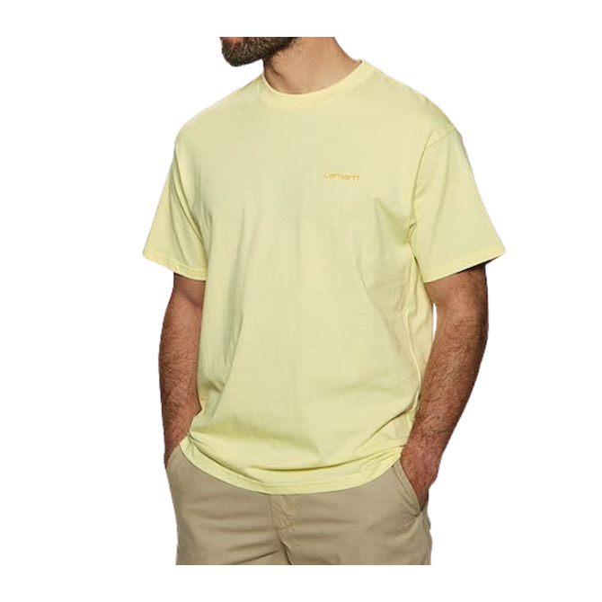 Carhartt SS Script Embroidery T-shirt - Soft Yellow - Hemley Store ...