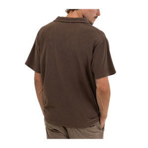 Rhythm Vintage Textured SS Polo - Brown