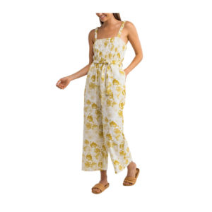 Rhythm Harmony Floral Smocked Jumpsuit - Hon