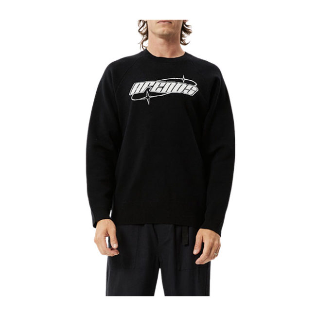 Afends Eternal Recycled Knit Crew Neck Jumper - Black