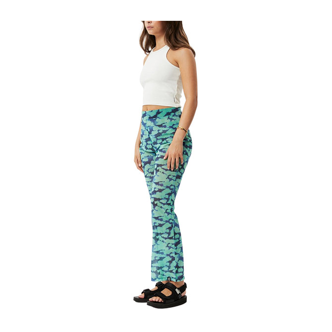 Afends Womens Liquid - Recycled High Waisted Sheer Pants - Jade Floral -  Afends AU.