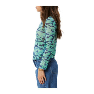 Afends Liquid Recycled Sheer Long Sleeve Top - Jade Floral