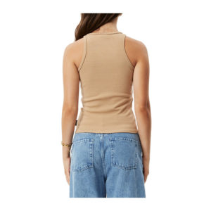 Afends Pearly Hemp Rib Singlet - Tan
