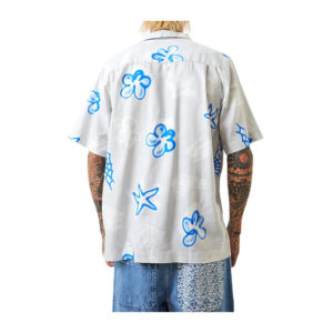 Afends Planetary Hemp Cuban SS Shirt - Smoke