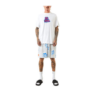 Afends Planetary Hemp Elastic Waist Shorts - Smoke