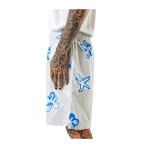 Afends Planetary Hemp Elastic Waist Shorts - Smoke