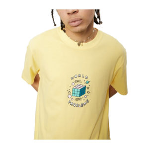 Afends World Problems Recycled Retro Fit Tee - Butter