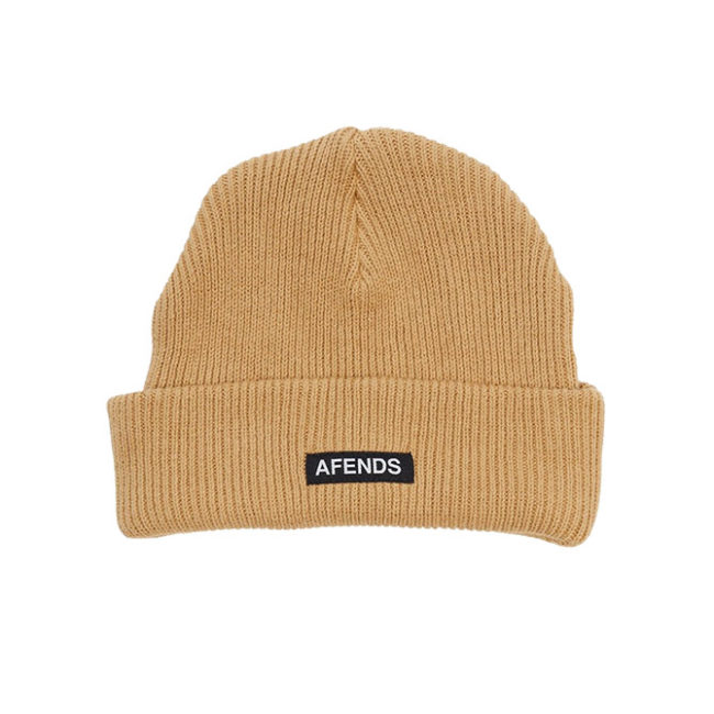 Afends Home Town Recycled Knit Beanie - Tan