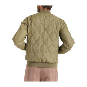 Brixton Dillinger Quilted Bomber Jacket - Military Olive
