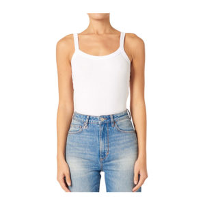 Neuw Frenchie Rib Singlet - White