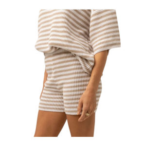 Rhythm Corsica Knit Short - Oatmeal Stripe