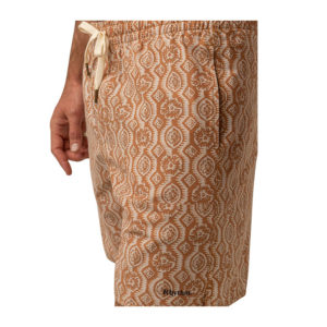 Rhythm Floral Stripe Beach Short - Butterscotch